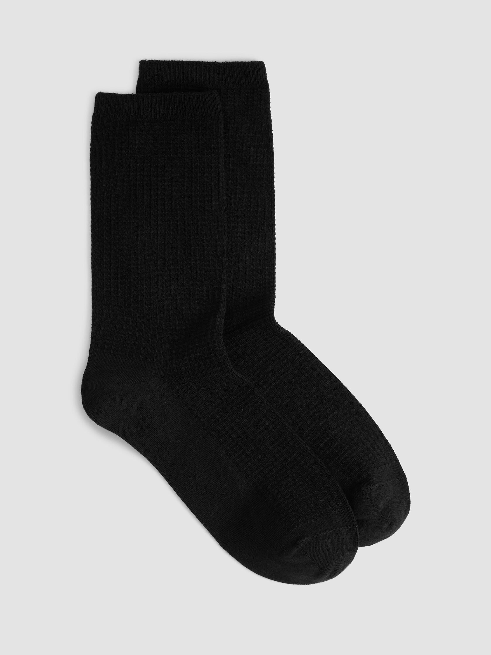 Cotton Waffle Blend Crew Sock