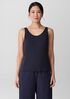 Stretch Silk Jersey Scoop Neck Tank