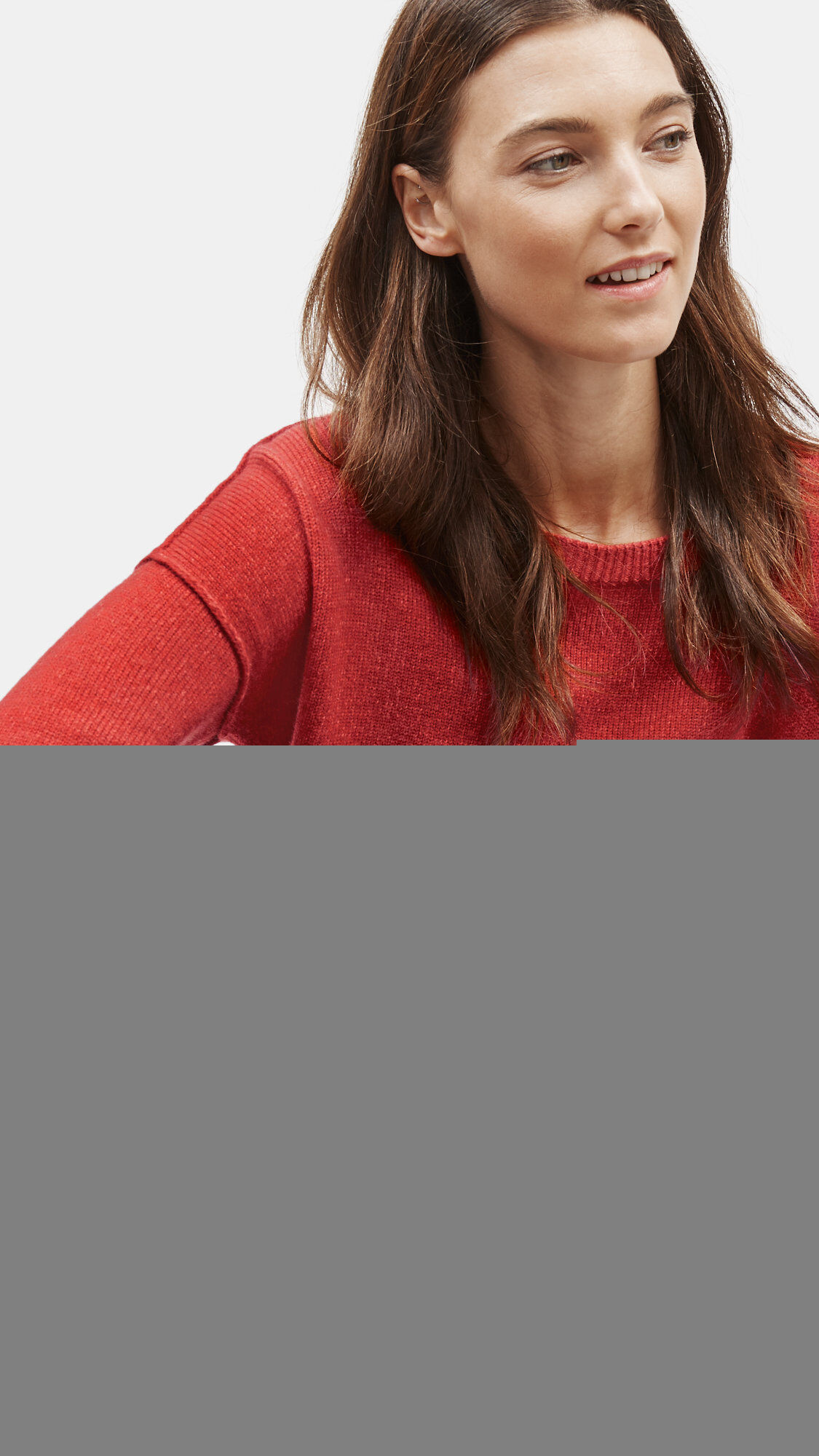 Lofty Recycled Cashmere Crew Neck Box Top EILEEN FISHER