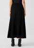 Boiled Wool Jersey A-Line Skirt