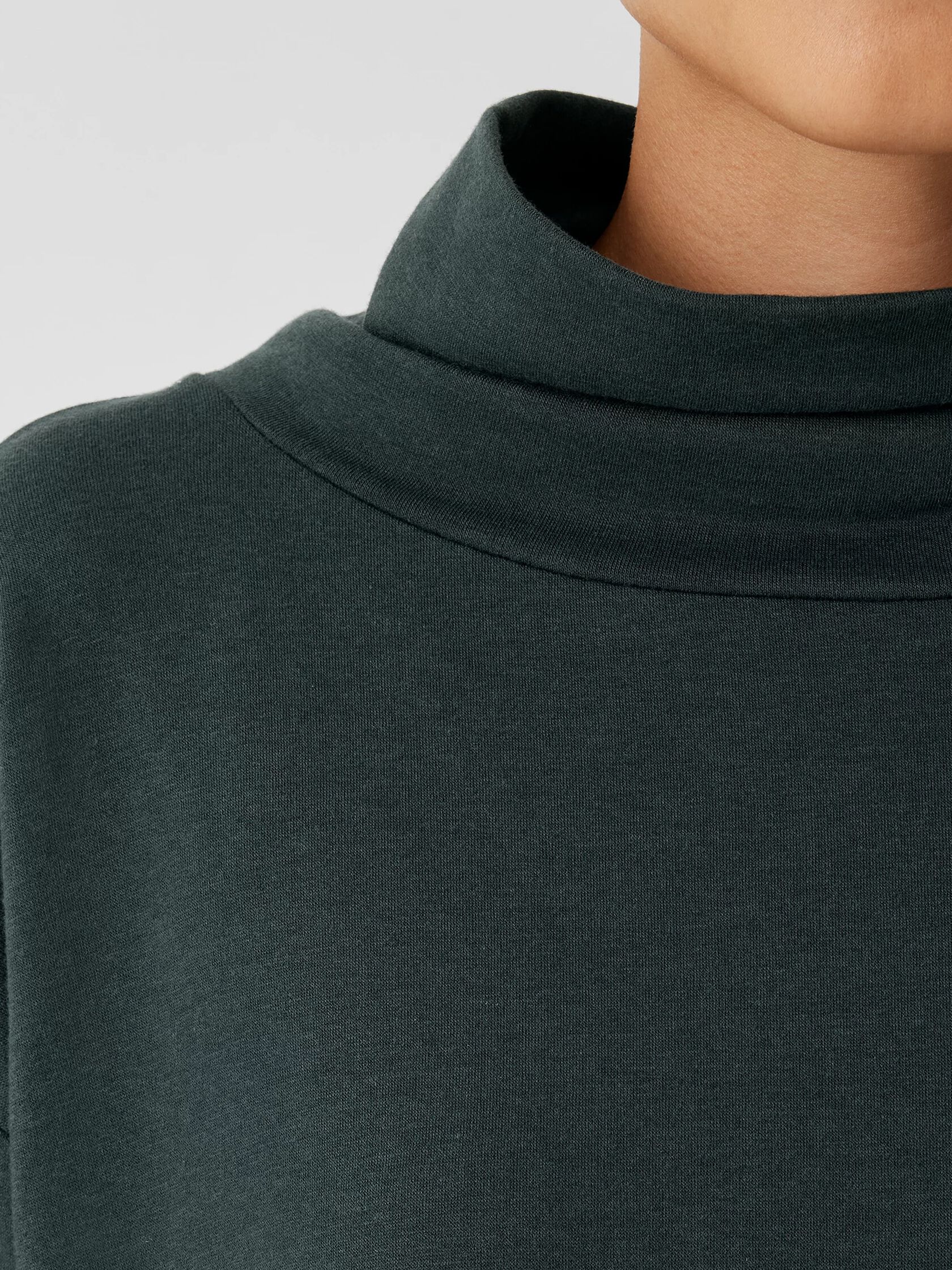 Cozy Brushed Terry Hug Funnel Neck Top