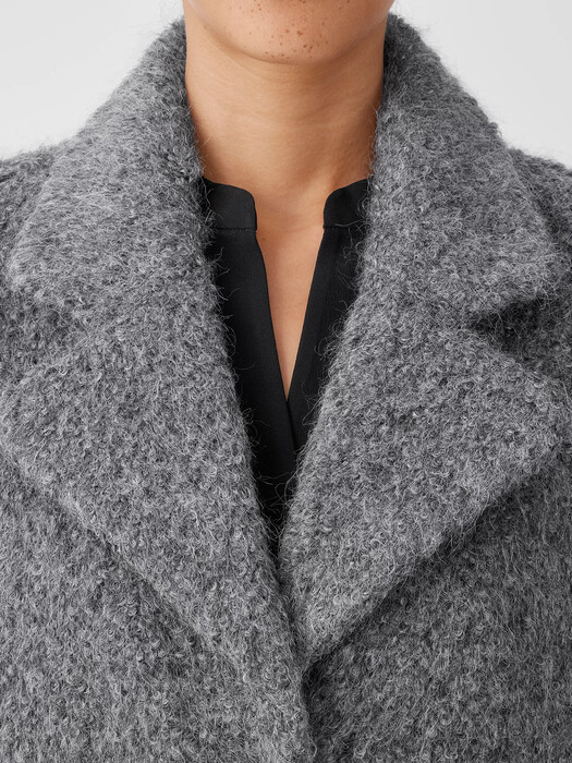 Alpaca Boucle Notch Collar Coat