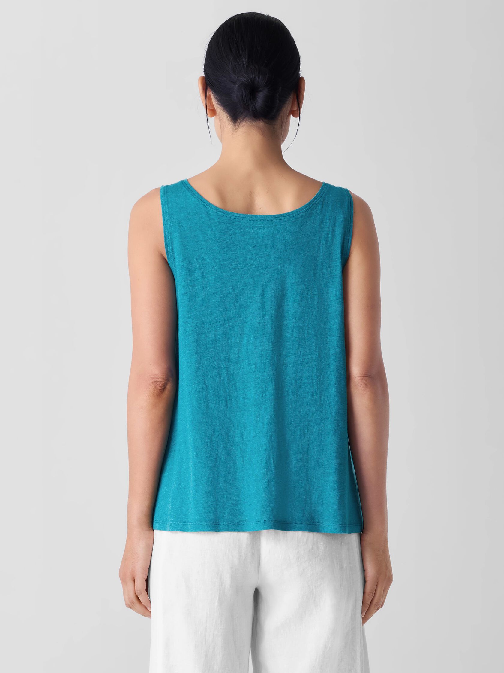 Organic Linen Jersey Scoop Neck Tank