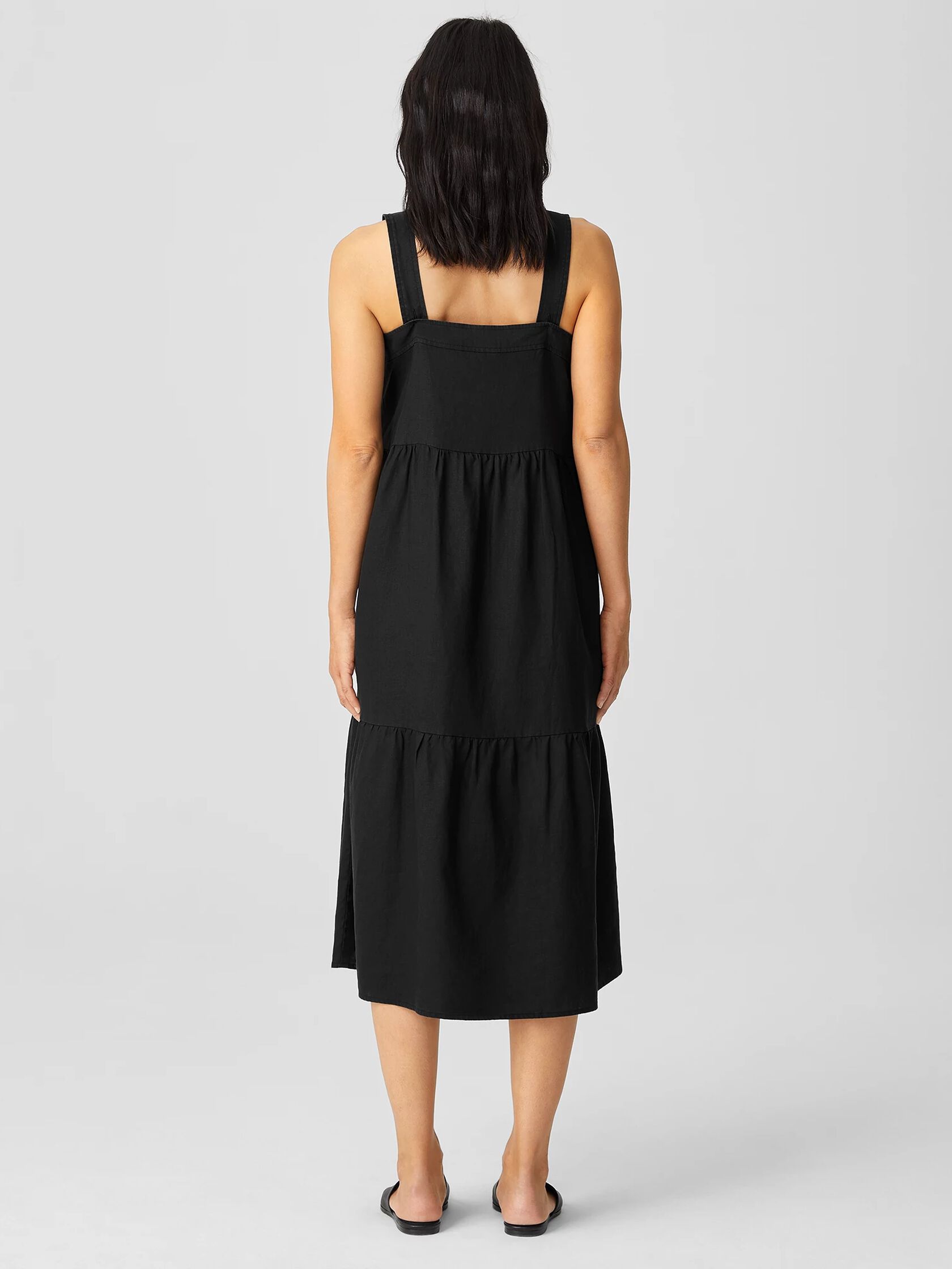 Organic Linen Tiered Dress