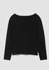 Stretch Jersey Knit Bateau Neck Top