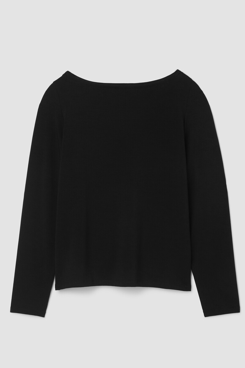Stretch Jersey Knit Bateau Neck Top Stretch Jersey Knit Bateau Neck Top