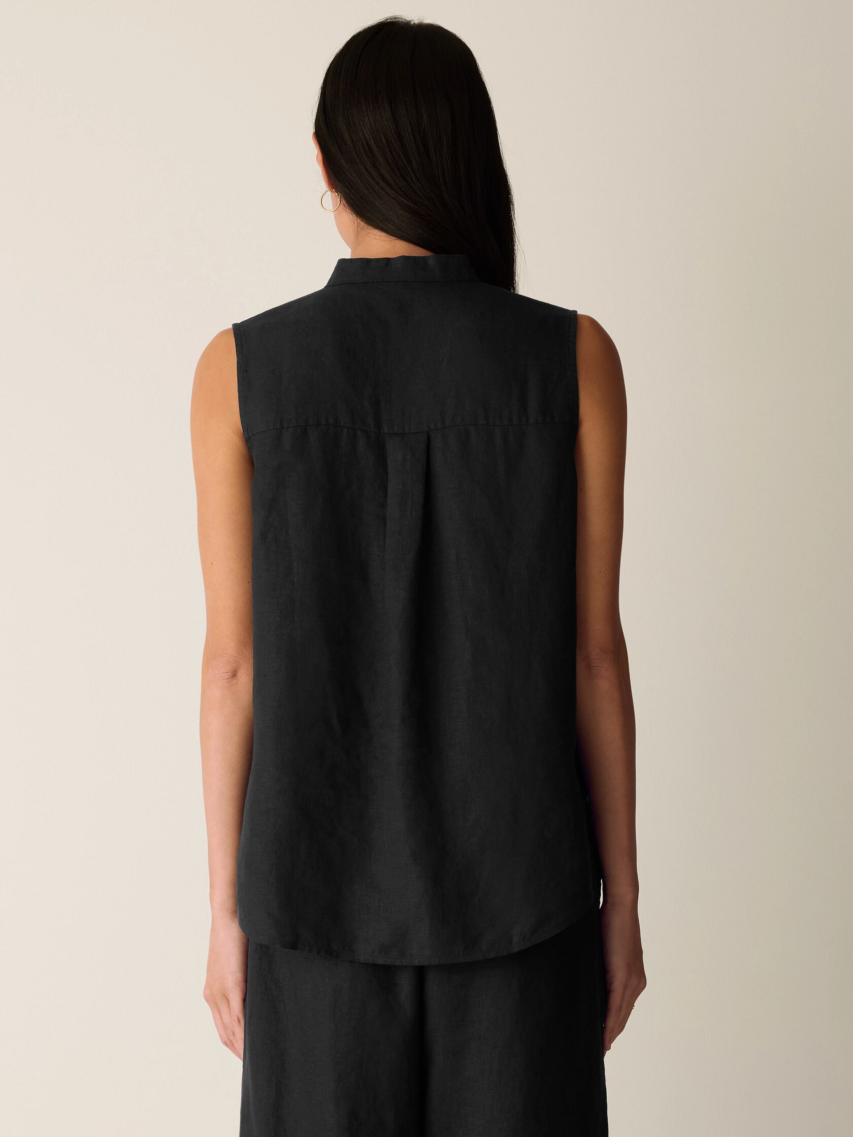 Organic Handkerchief Linen Sleeveless Shirt