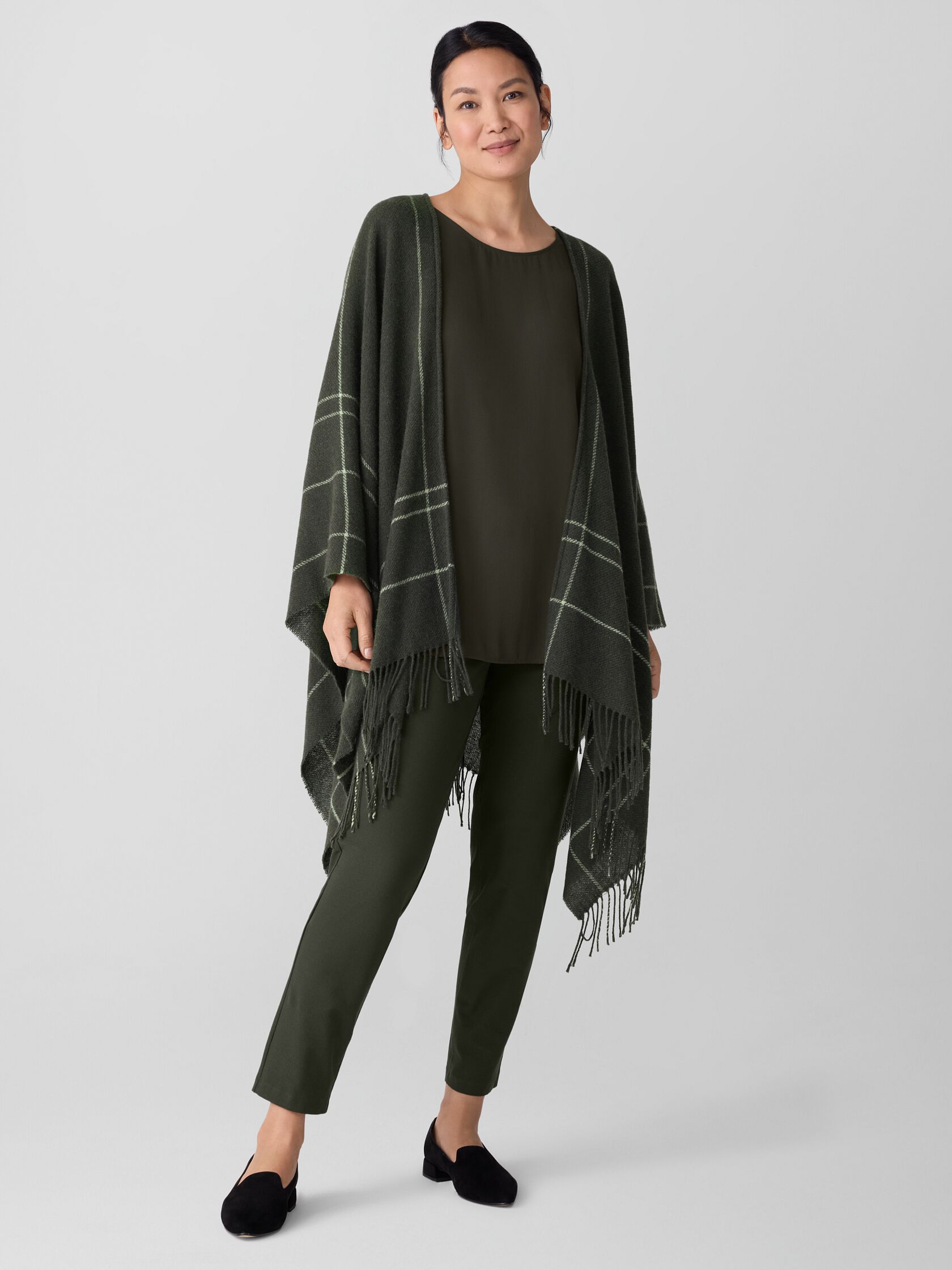 Silk Georgette Crepe Ballet Neck Long Tank