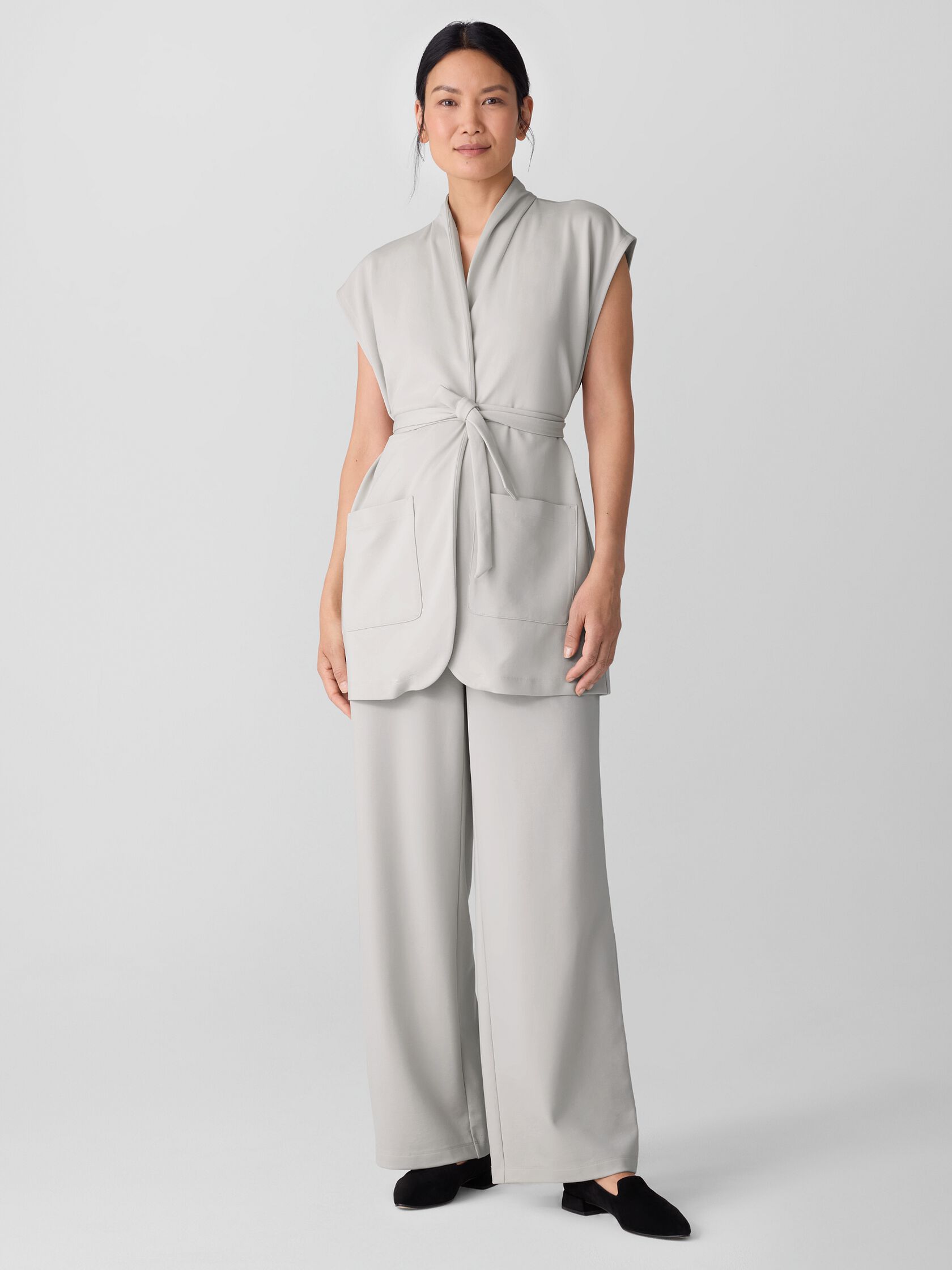 Washable Flex Ponte High Collar Vest