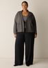 Fine Felted Wool Notch Collar Cardigan in Regenerative Wool