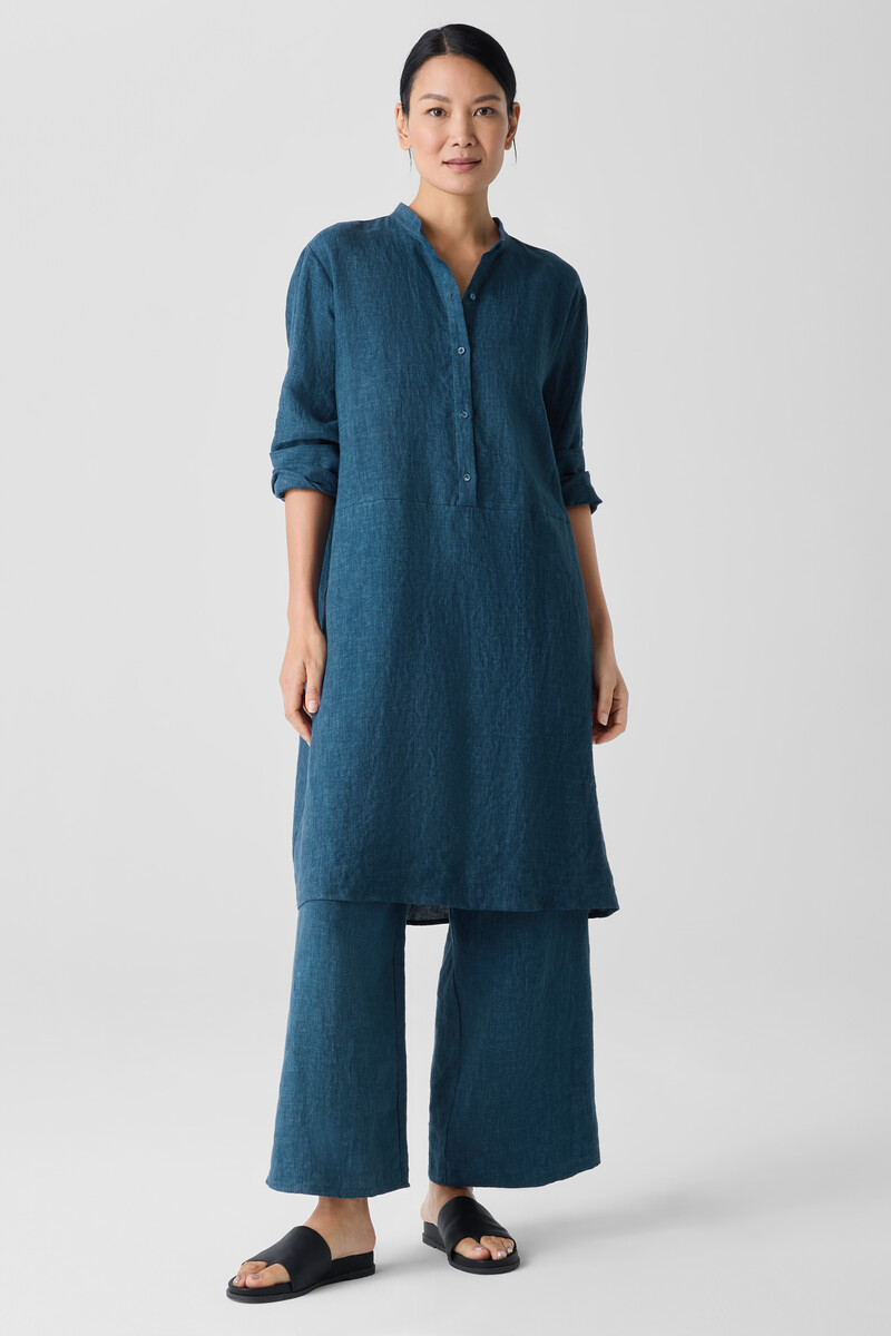Washed Organic Linen Délavé Shirtdress Washed Organic Linen Délavé Shirtdress