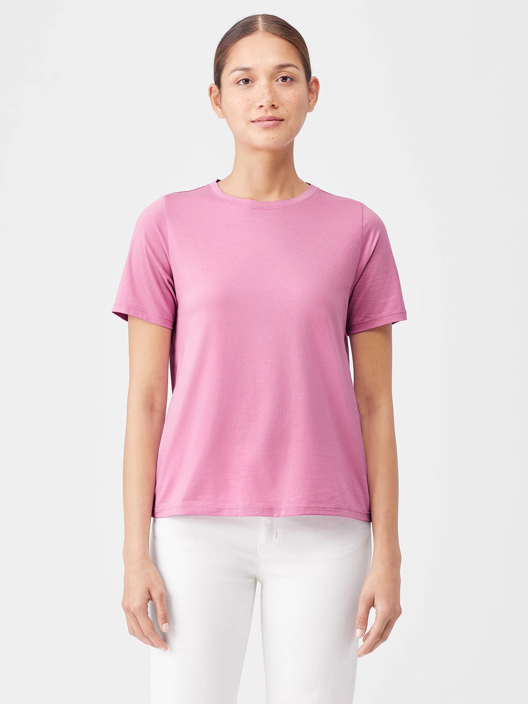 Organic Pima Cotton Jersey Round Neck Tee