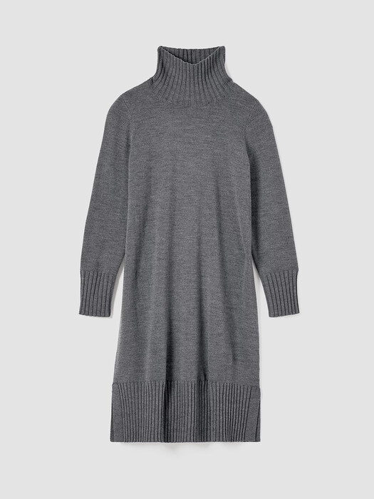Merino Jersey Turtleneck Dress in Regenerative Wool | EILEEN FISHER Merino Jersey Turtleneck Dress in Regenerative Wool | EILEEN FISHER