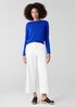 Fine Stretch Jersey Knit Bateau Neck Top