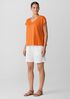 Organic Linen Jersey V-Neck Tee