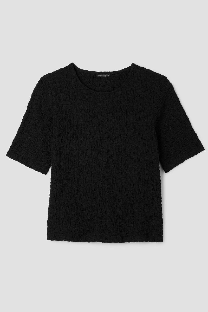 Bubble Jacquard Crew Neck Top Bubble Jacquard Crew Neck Top