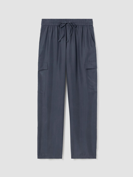 Washed Silk Cargo Pant