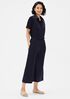 Organic Cotton Poplin Wide-Leg Jumpsuit