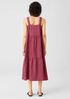 Washed Organic Linen Delave Tiered Dress