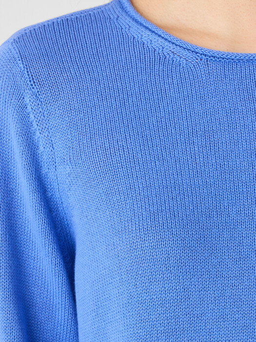 Peruvian Cotton Blend Jewel Neck Top