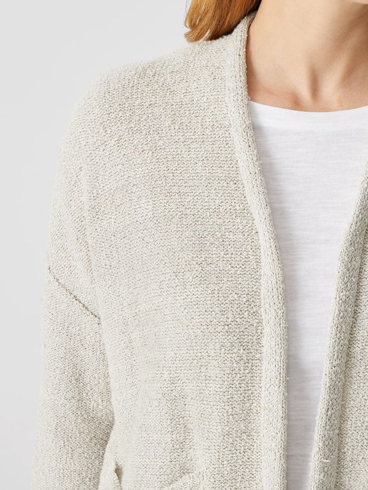 Peruvian Organic Cotton Boucle Cardigan