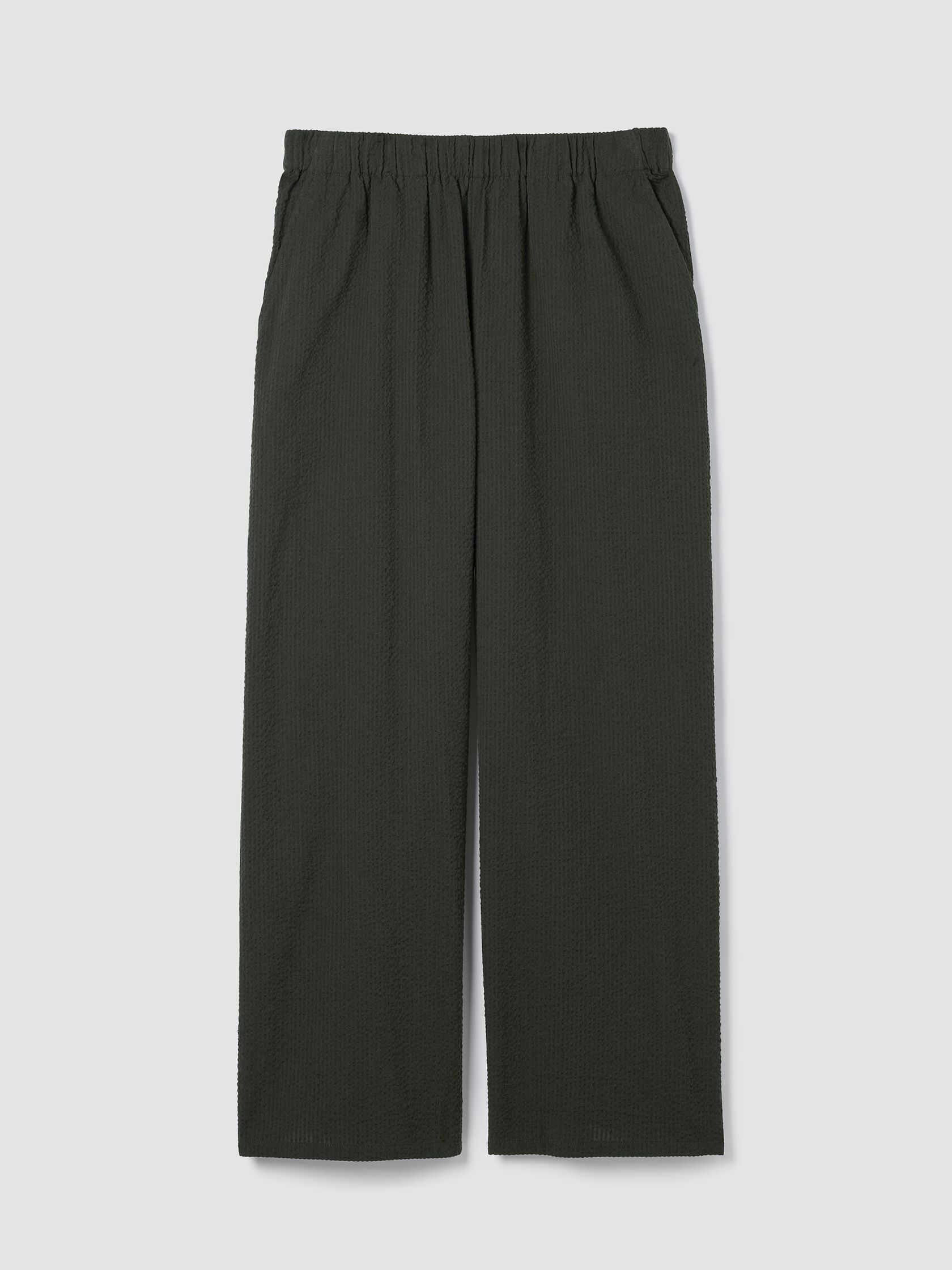 Organic Cotton Ripple Wide-Leg Pant