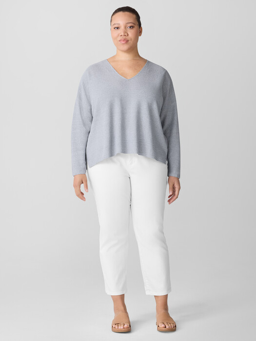 Organic Linen Cotton V-Neck Top