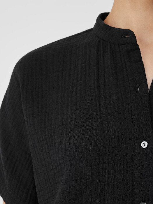 Organic Cotton Gauze Short-Sleeve Shirt