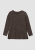 Chenille Blend Jewel Neck Top