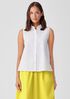 Washed Organic Cotton Poplin Sleeveless Shirt