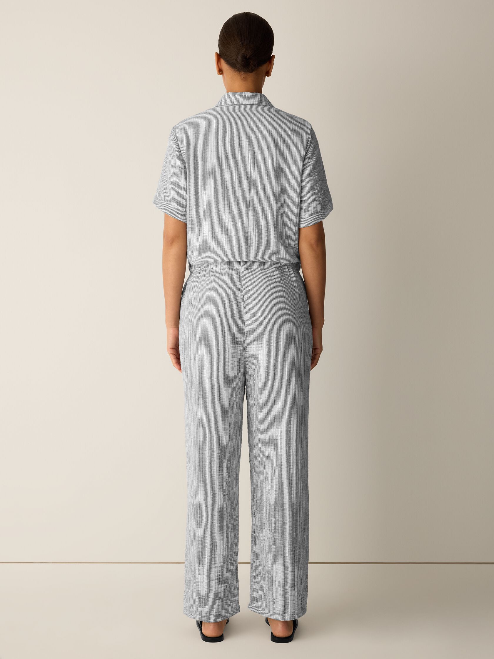 Striped Organic Cotton Gauze Jumpsuit