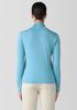Ribbed Pima Cotton Blend Turtleneck Top