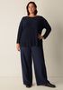 Washable Flex Ponte High Waisted Wide-Leg Pant