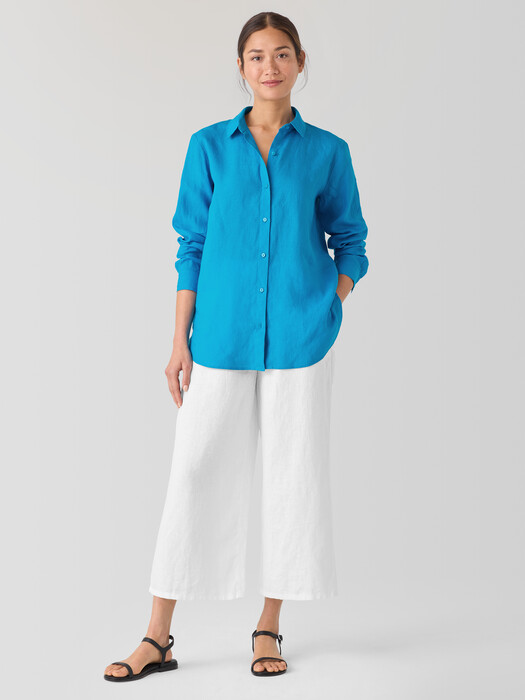 Organic Handkerchief Linen Classic Collar Shirt