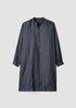 Washed Silk Tussah Mandarin Collar Shirtdress