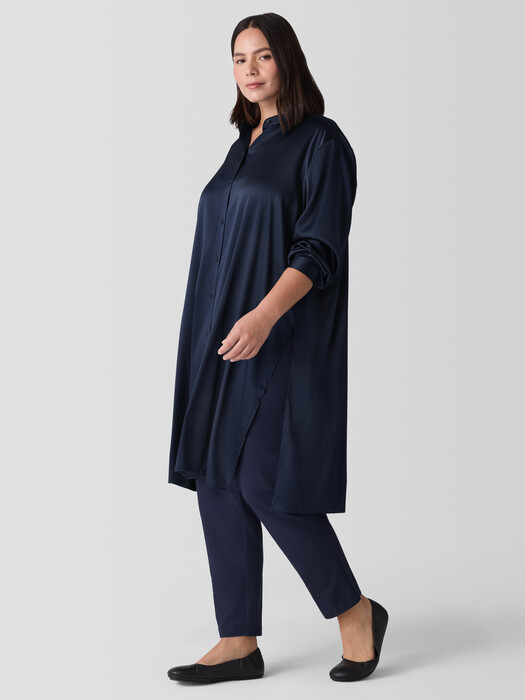 Washable Stretch Crepe Slim Pant