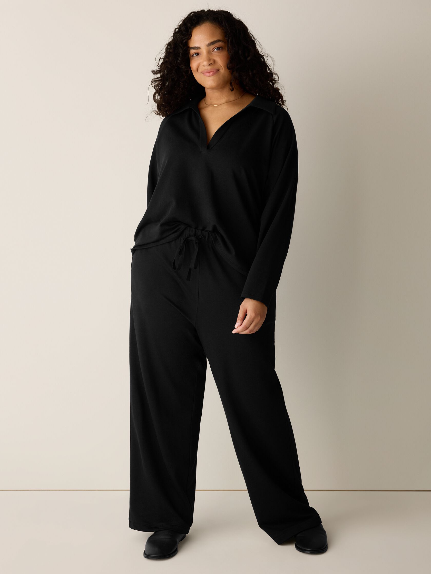 Cozy Brushed Terry Hug&nbsp;Straight Pant