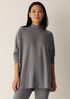 Cozy Brushed Terry Mock Neck Long Top