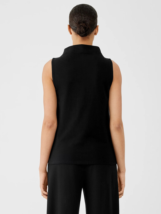 Traceable Cotton Jersey Funnel Neck Tank