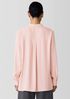 Silk Georgette Crepe Band Collar Shirt
