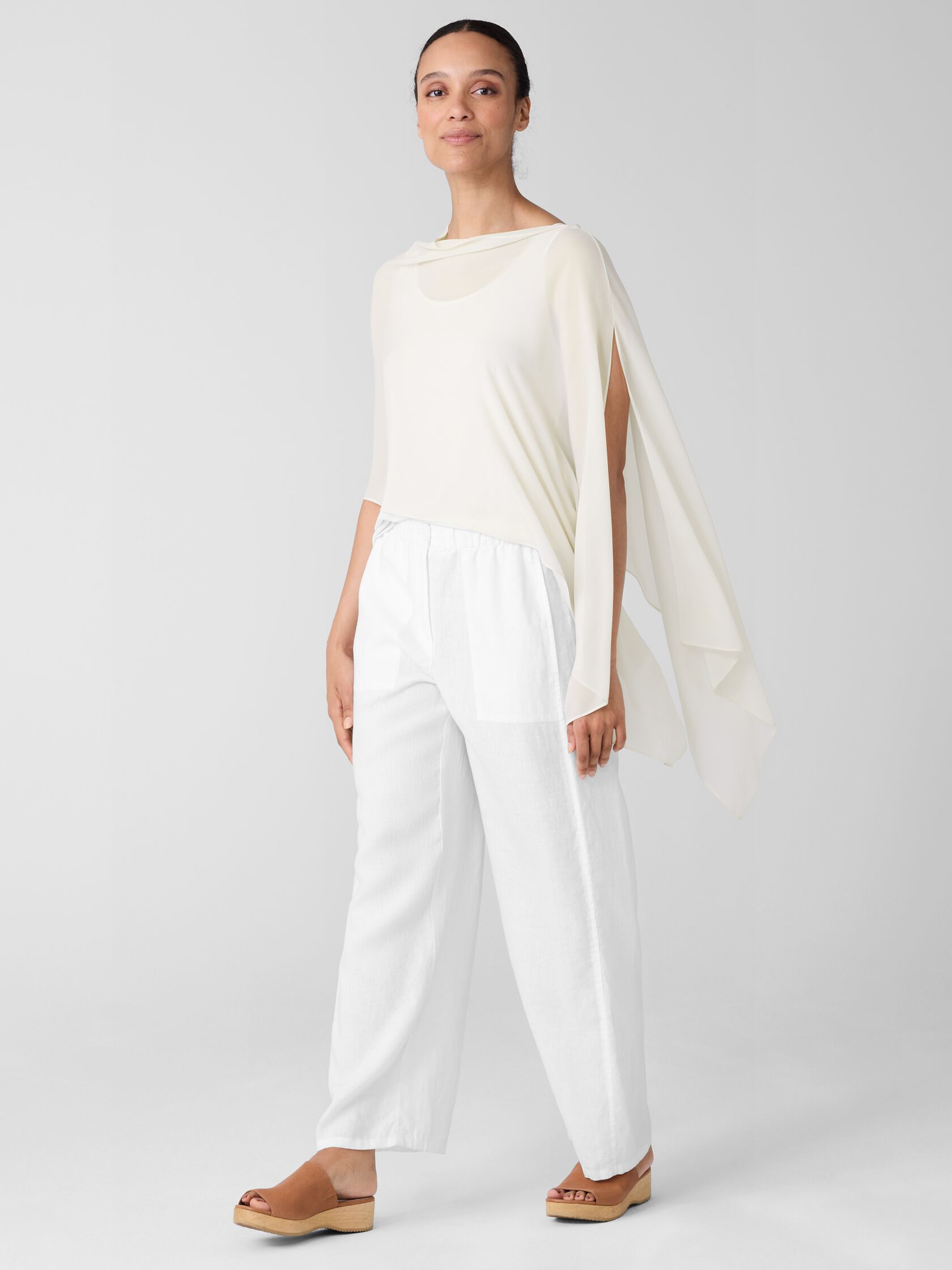 Sheer Silk Georgette Wrap