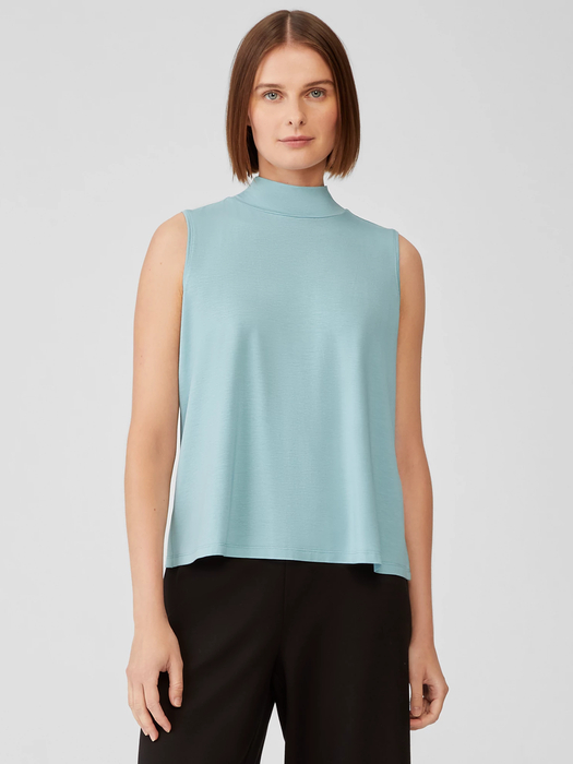 Fine Jersey Mock Neck Tank