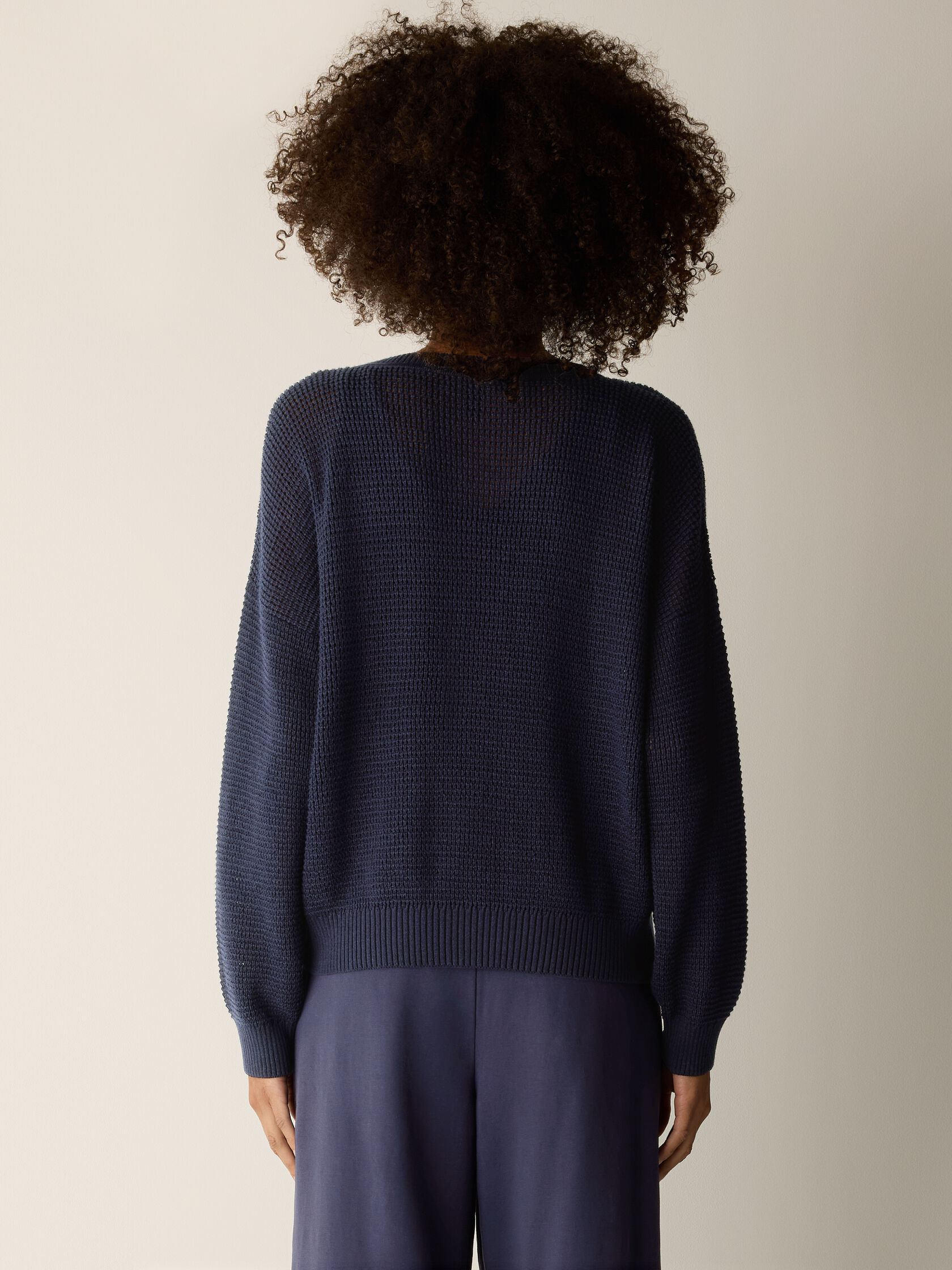 Peruvian Cotton Blend Crew Neck Top