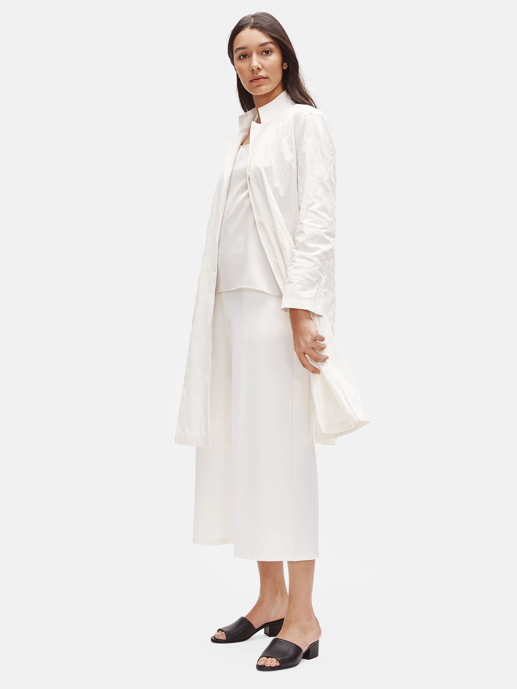 Organic Cotton Steel Stand Collar Coat