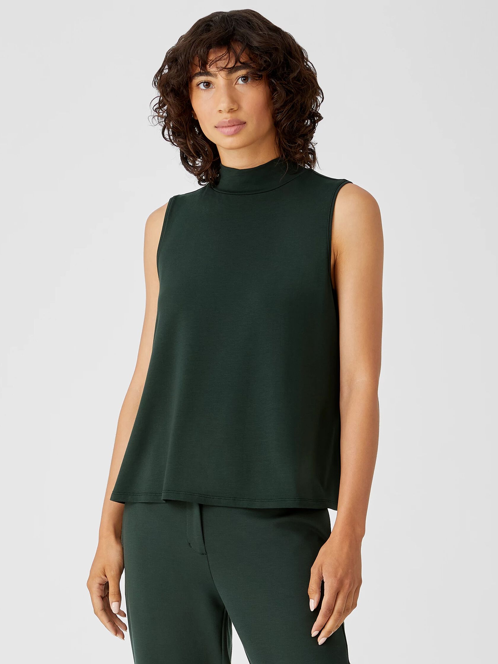 Fine Jersey Mock Neck Tank