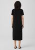 Pima Cotton Stretch Jersey Crew Neck Dress