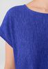 Woven Plissé Round Neck Dress