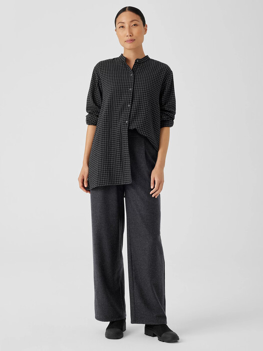 Soft Wool Flannel Wide-Leg Pant
