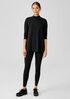 Stretch Jersey Knit High-Waisted Leggings