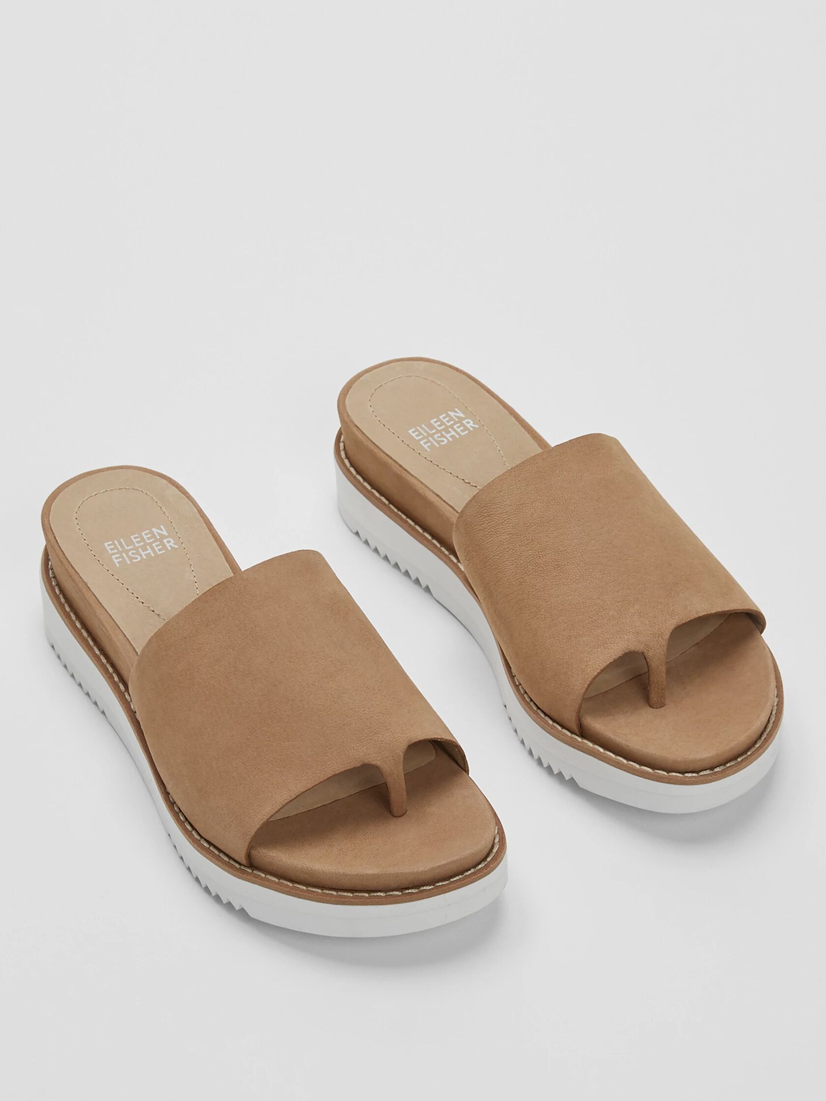 Touch Leather Flatform Sandal